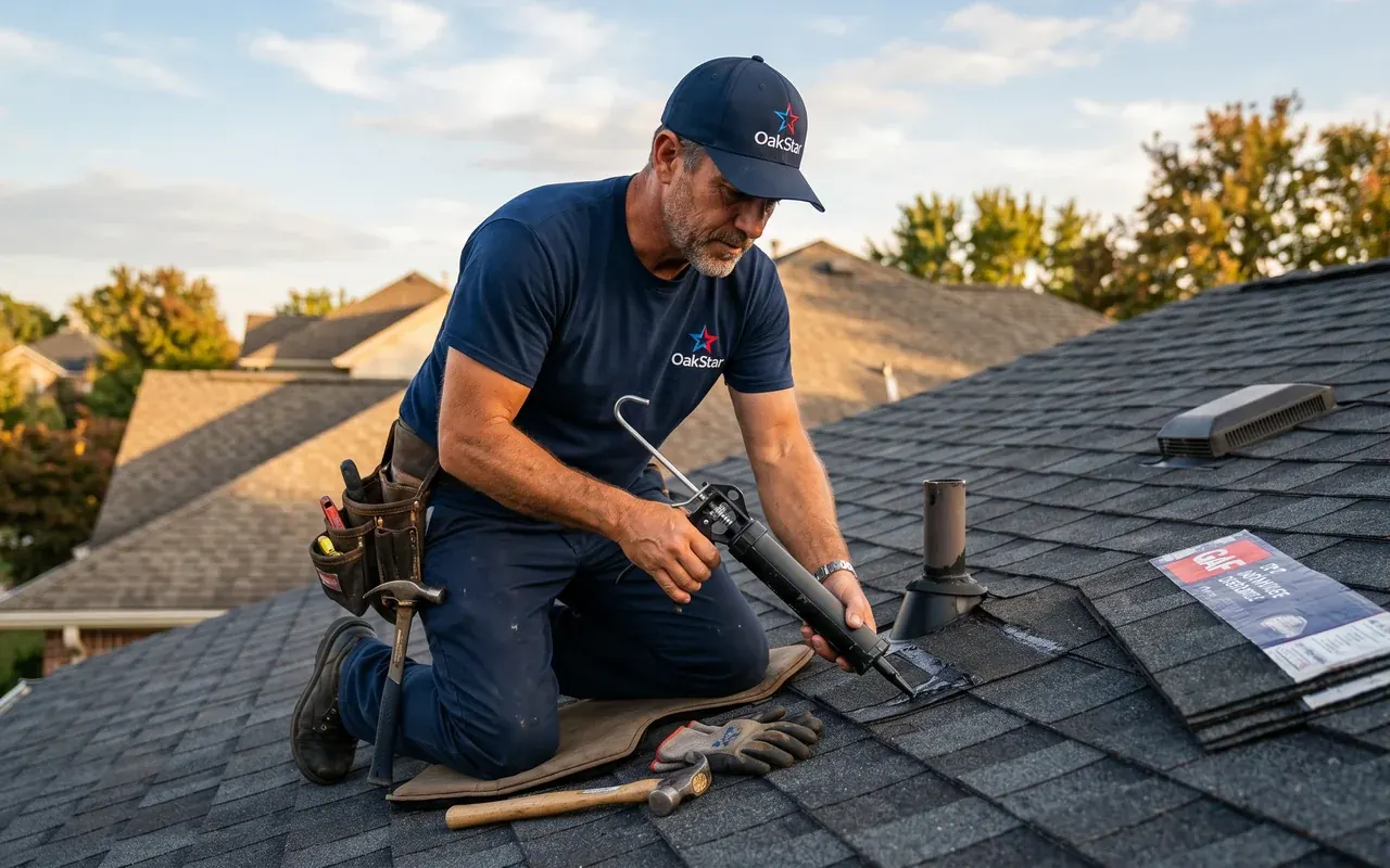 Hail damage roof repair and shingle replacement in Keller, TX