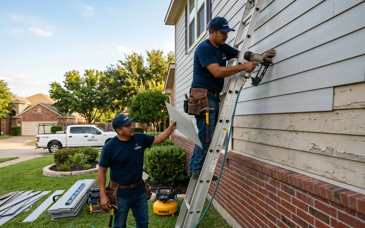 Storm-grade siding installation on a Trophy Club home in Tarrant County